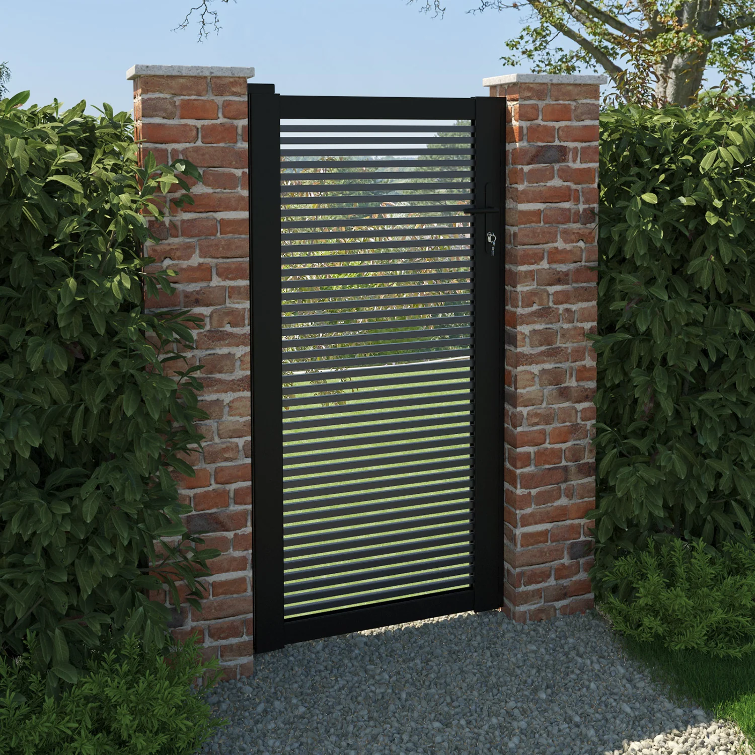 Berit Alüminyum Tek Kanat Bahçe Kapısı